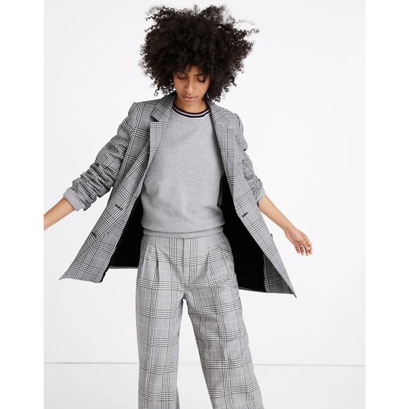 MADEWELL Caldwell Double-Breasted Blazer in Plaid US MEDIUM - Picture 2 of 11